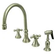 Kingston Brass KS279.AXBS Governor 1.8 GPM Widespread Kitchen - Nickel