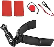 Helmet Chin Mount - Durablse Chin Harness for Camera Accessories, Strap-On Faceplate Cam Bracket | Action Recording Mount Kit for Cycling Downhill Riding Snow Gear ATV Dirt Bike Snowboard Sports