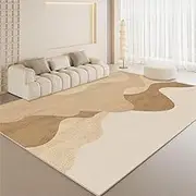 Area Rugs for Bedroom Living Room Indoor Rug for Kids Girls Boys Home Decor, Brown,120 x 150 cmBrown Light Luxury Simple Geometric Pattern