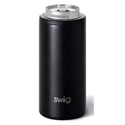 Swig Life Skinny Can Cooler Stainless Steel Triple Insulated Black