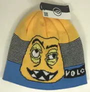 Volcom Beanie Hat One Size Boys Youth Skateboards Face Skate Cap Stretch
