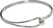 [Treasure Bay] TreasureBay Womens Plain Sterling Silver Bangle Bracelet