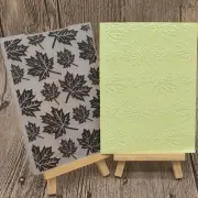 Fall Autumn maple leaf embossing pad folder for scrapbook die cut machines