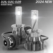 2X D2S D2R LED Headlight Bulb Replace HID Xenon Super White 6500K Conversion Kit