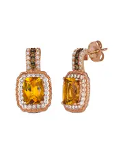 Le Vian Cinnamon Citrine 14K Rose Gold 2.77 ct. tw. Diamond & Citrine Drop Earrings
