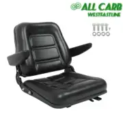Foldable Micro Switch and Slide Black PVC Tractor Seat Universal Forklift Seat