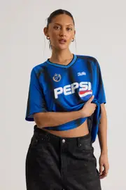 [Factorie] Factorie - Lcn Pepsi V Neck Sports Jersey - Lcn pep globe blue/pepsi 2XSXS LCN PEP GLOBE BLUE/PEPSI