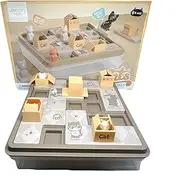 LYNETTE'S TOYS 3D Cat Puzzle Game:Unlock Fun and Learning with Our Cat-Themed Logic Board Game - The Ultimate Educational Toy for Kids Aged 6+(Brown)