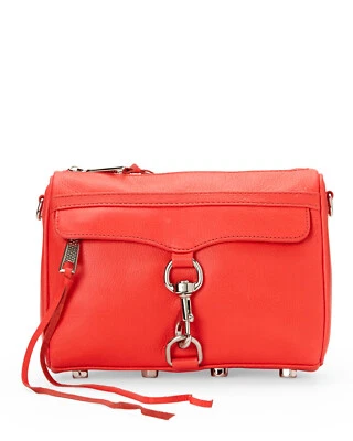 Rebecca Minkoff Mini MAC Hot Red Leather Crossbody Bag