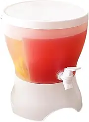 MTSDM Drink Dispenser with Spigot, Drink Dispenser for Fridge, Cold Kettle Beverage Dispenser Cold Drink Container Fridge Beverage Dispenser for Iced Tea Lemonade Fridge Bar Party, 3-Grid Rotatable