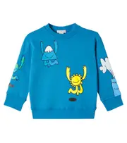 [Stella McCartney Kids] Stella McCartney Kids Printed cotton sweatshirt Y 4 blue