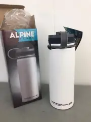 ASOBU WHITE Alpine Flask Double Walled 18oz 530mL Bottle Vacuum Seal Hot & Cold