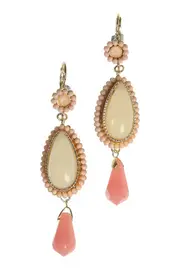 Resin Flower & Teardrops Pretty Hook Earring--ADO-AEC-7941