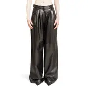 [MAGDA BUTRYM] Pantaloni in pelle su misura a gamba larga Black