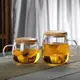 天潤和器耐熱玻璃杯茶水分離泡茶杯過濾三件杯子男女家用透明功夫