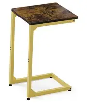 C Shaped End Table, Side Tables Couch TV Tray Table, Small Snack Table Sofa