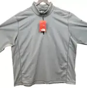 NEW The North Face Jacket Tech 1/4 Zip Pullover Fleece Long Sleeve Grey MEN XXL