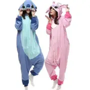 Stitch Pajama Anime Cartoon Sleepwear Outfit Jumpsuit Z Blue 85cm