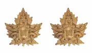 101st Canadian Winnipeg Light Infantry Battalion Collar Badges Brass Metal