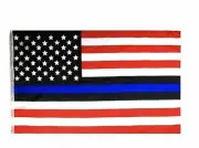 Red White And Blue Thin Blue Line USA Flag From TEXAS 3x5 ft Support Police 100D