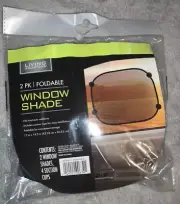 Car Window Sun Shade Living Solutions Black Mesh Protector Foldable 2 Pack