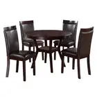 Lexicon Shankmen 5 Piece Wood Dining Set in Espresso