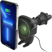 Iottie Auto Sense Wireless Car Charger - Automatic Clamping Wireless Charging CD Slot & Air Vent Phone Mount Combo for Google Pixel, Iphone, Samsung Galaxy, Huawei, LG, and Other Smartphones
