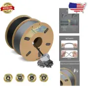 Durable 2Kg PLA+ Filament 1.75mm Black & Silver - Jam-Free Printing Experience