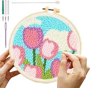 Floral Embroidery Kit | Easy Embroidery Tools,Exquisite Needle Embroidery Kit, Creative Handmade Craft Kits for Beginner, Decoration