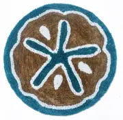 Starfish Soft Microfiber Round Bath mat, Plush Water Absorbent Accent Rug for...