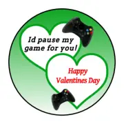 kids Video game, gamer Valentines day Stickers, labels, tags