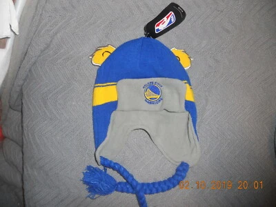 Golden State Warriors Winter Hat Cap Beanie Alpine Tassle Style Classic Kids Ear