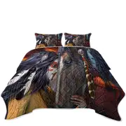 Soul Touch Native American Woman and Her Horse Coverlet