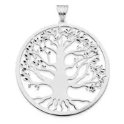 Sterling Silver Polished Tree of Life Pendant