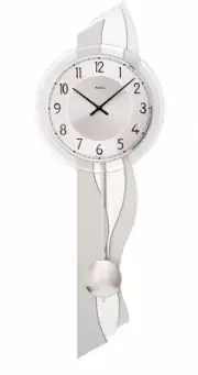 Modern wall clock with quartz movement from AMS AM W7476 NEW