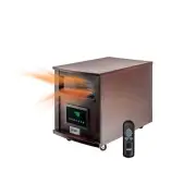 1,500-Watt 18 inch Cabinet Space Heater with Remote Control, USB Charging Por...