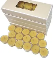 14pc Australian Made Pure Beeswax Tea Lights, 100% Organic Pure Beeswax Tea-Light Candles, 4hr Burn Time, Natural Beeswax Tealight Candles, Natural Beeswax Tealights