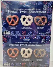 Clancy’s Gourmet Chocolate Covered Pretzel Twist Assortment 9.6oz 272g (2 Boxes)
