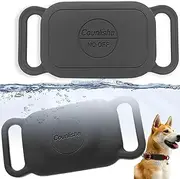 Silicone Holder for Tile pro (2024) for Dog Collar, Slim Durable Cover tag for pet Necklace Accessories, Waterproof case for Tile Life360 pro Tracker for cat,Bag (2 Pack,Black)