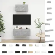 TV Cabinet Set Engineered Wood TV Unit Multi Colours/Sizes 2/3 Piece vidaXL