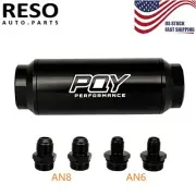High FLOW In-Line Fuel Filter Fuel Oil Filter AN6 AN8 100 Micron Cleanable SS (for: Chevrolet)