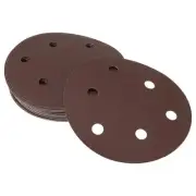 Sandpaper Round 125x125mm 240 Grit 20 Pcs Red Hook & Loop Sanding Sheets