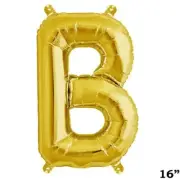 16" GOLD Letter B Mylar Foil Balloon 1 pc Party BackDrop Supply Decorations SALE