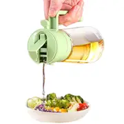 Oil Sprayer for Cooking 2 in 1 Olive Oil Dispenser Bottle 470ml Glass Olive Oil Sprayer for Kitchen Air Fryer Salad BBQ
