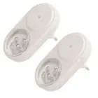 A 2Pcs Plug In Night Light LED RGB Warm White Mode 55 Luminous Flux Cute