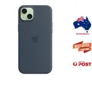 Genuine Apple iPhone 15 Plus Silicone Case with MagSafe - Storm Blue MT123FE/A