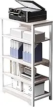5 Layers Printer Stand,Floor Storage Rack,Home Office Organizer Stand,Desktop Printer Stand for Fax Machine Scanner Files Books(White)
