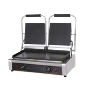 Commercial Double Electric Griddle Multigrill Toaster Waffle, Sandwich Press BBQ