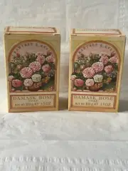 Crabtree & Evelyn "Damask Rose" 2 X 100 Gram Bar Soaps