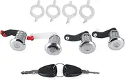VMDWAQ Fit for N-i-s-s-a-n Interstar 1998-2008 Car Door Lock Barrel Cylinders 7701470952 256524 4pcs Set for Renault Master 2 Mascott for Opel Movano 2